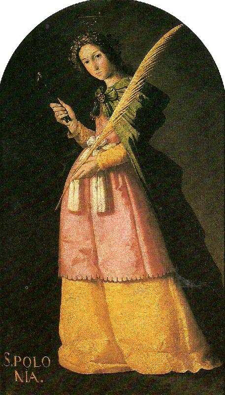 Francisco de Zurbaran st, apolonia Norge oil painting art